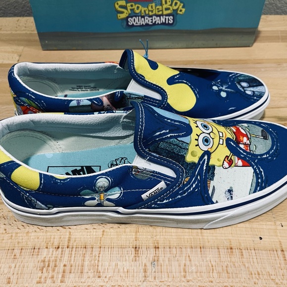 Vans x Spongebob Classic Slip-on Alohabob Sneaker Shoes [VNOA33TBYZ1] Mens 10.5 - Picture 2 of 8